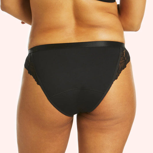 Love Luna Period Luxe Tanga Brief - Black