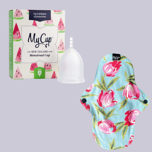 MyCup™ Menstrual Cup Size 0 + Reusable SUPER Pad Bundle