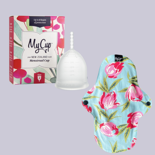 MyCup™ Menstrual Cup Size 2 + Reusable SUPER Pad Bundle