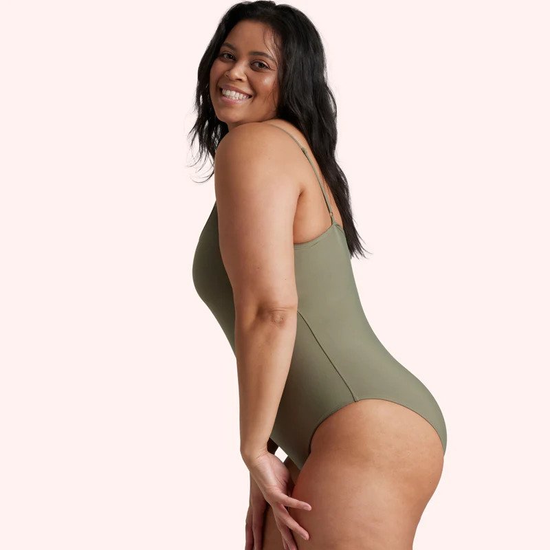 Love Luna Period Swim One Piece Khaki